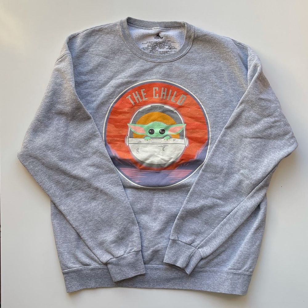 Disney’s “the child” crew neck sweat shirt @y
